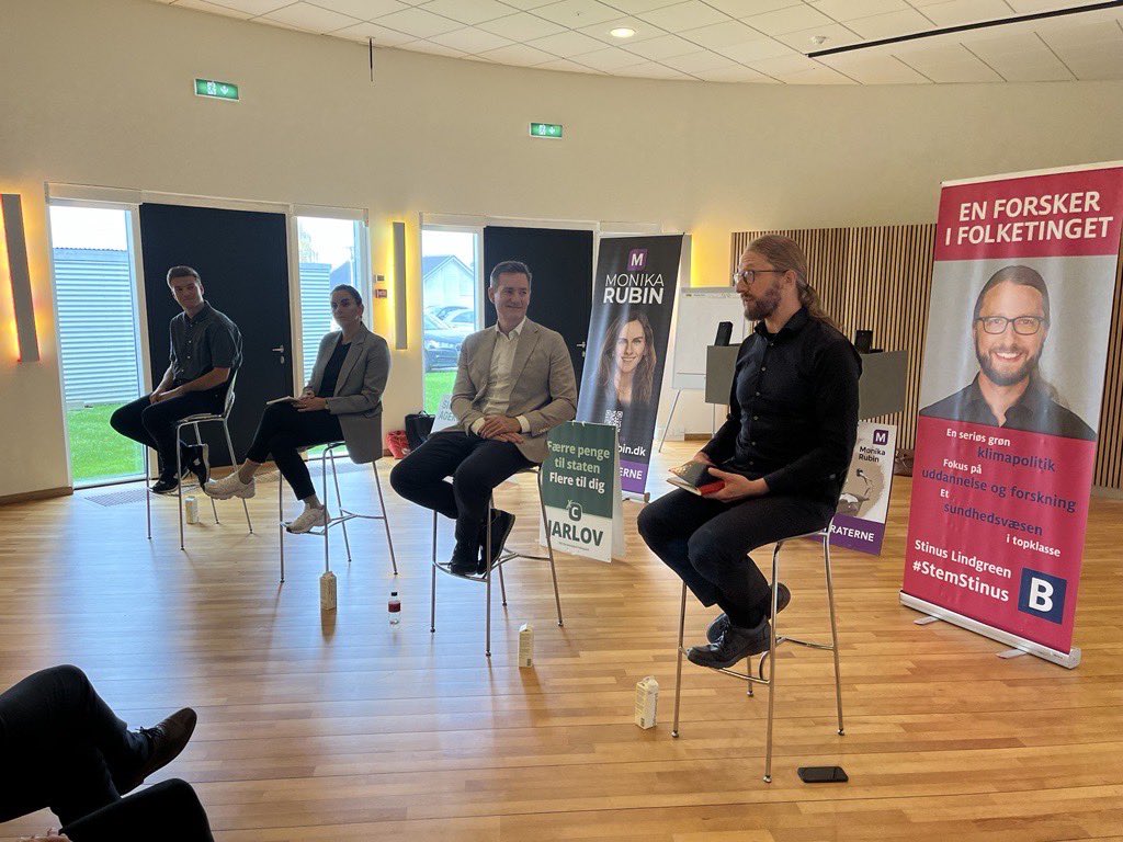 Novozymes's tweet image. Today, we hosted a political debate for the upcoming Danish election. The discussion covered the energy crisis, future workforce, mitigating climate change and the potential of #biosolutions in the #greentransition. 🧩 #dkpol #rethinktomorrow
