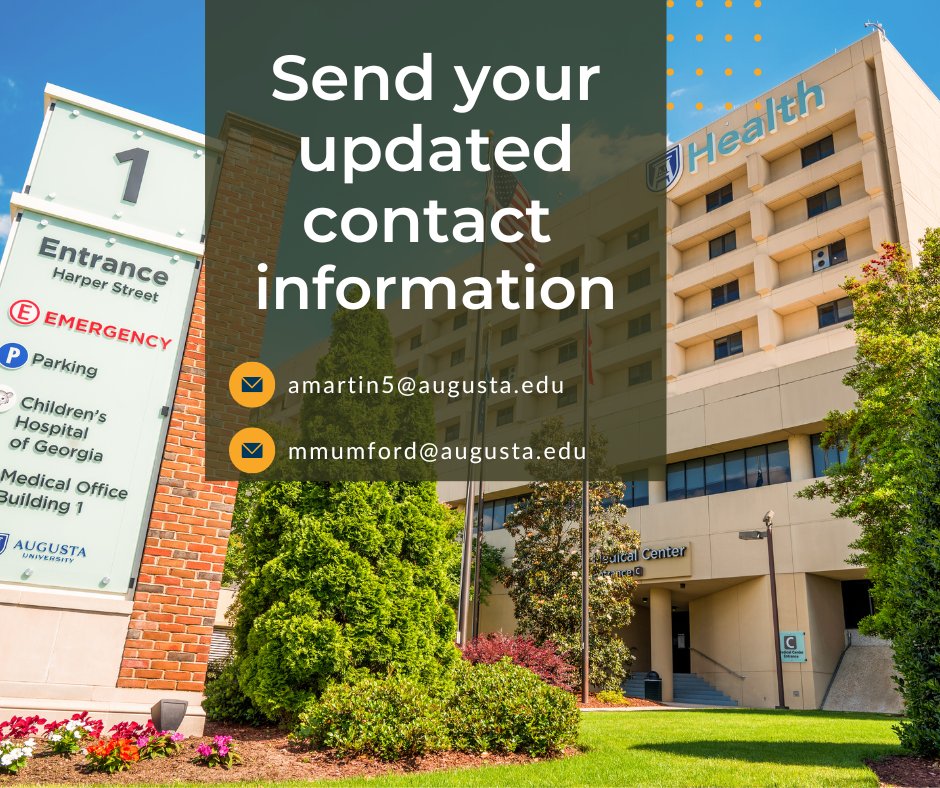 Department of Surgery Alumni please make sure we have your updated contact information on file. Just message us here or at one of the emails provided below ⬇️⬇️ #HappyThursday #surgery #moretzsociety