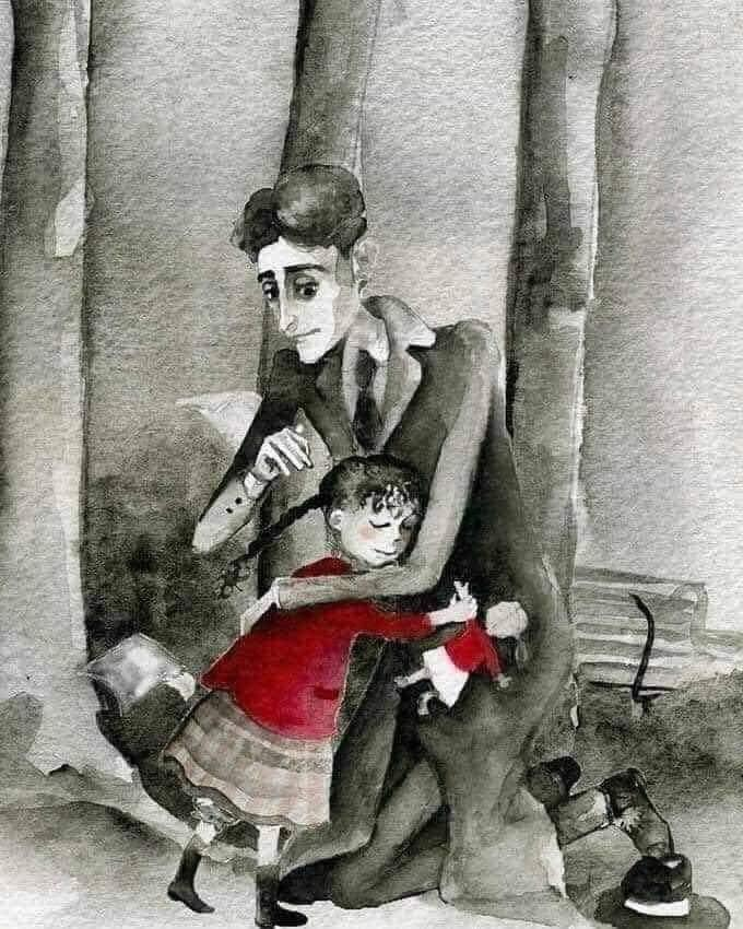 A los 40 años Franz Kafka (1883-1924) que nunca se casó ni tenía hijos, paseaba por el parque Berlín cuando conoció a una niña que lloraba porque había perdido su muñeca favorita. Ella y Kafka buscan la muñeca sin éxito. Kafka le dijo que se reuniera con él al día siguiente