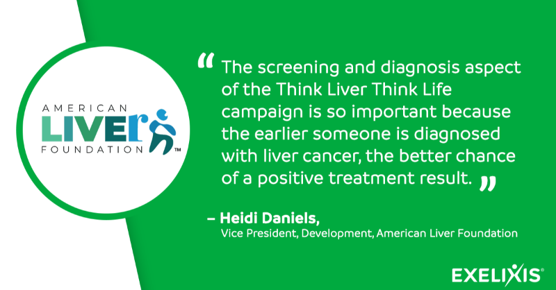 ExelixisInc's tweet photo. In recognition of #LiverCancerAwarenessMonth, we welcomed @liverUSA to share their #ThinkLiverThinkLife campaign, which aims to ensure every American understands their risk for liver disease and feels supported throughout their liver journey. https://t.co/0SkJCcn6vN
