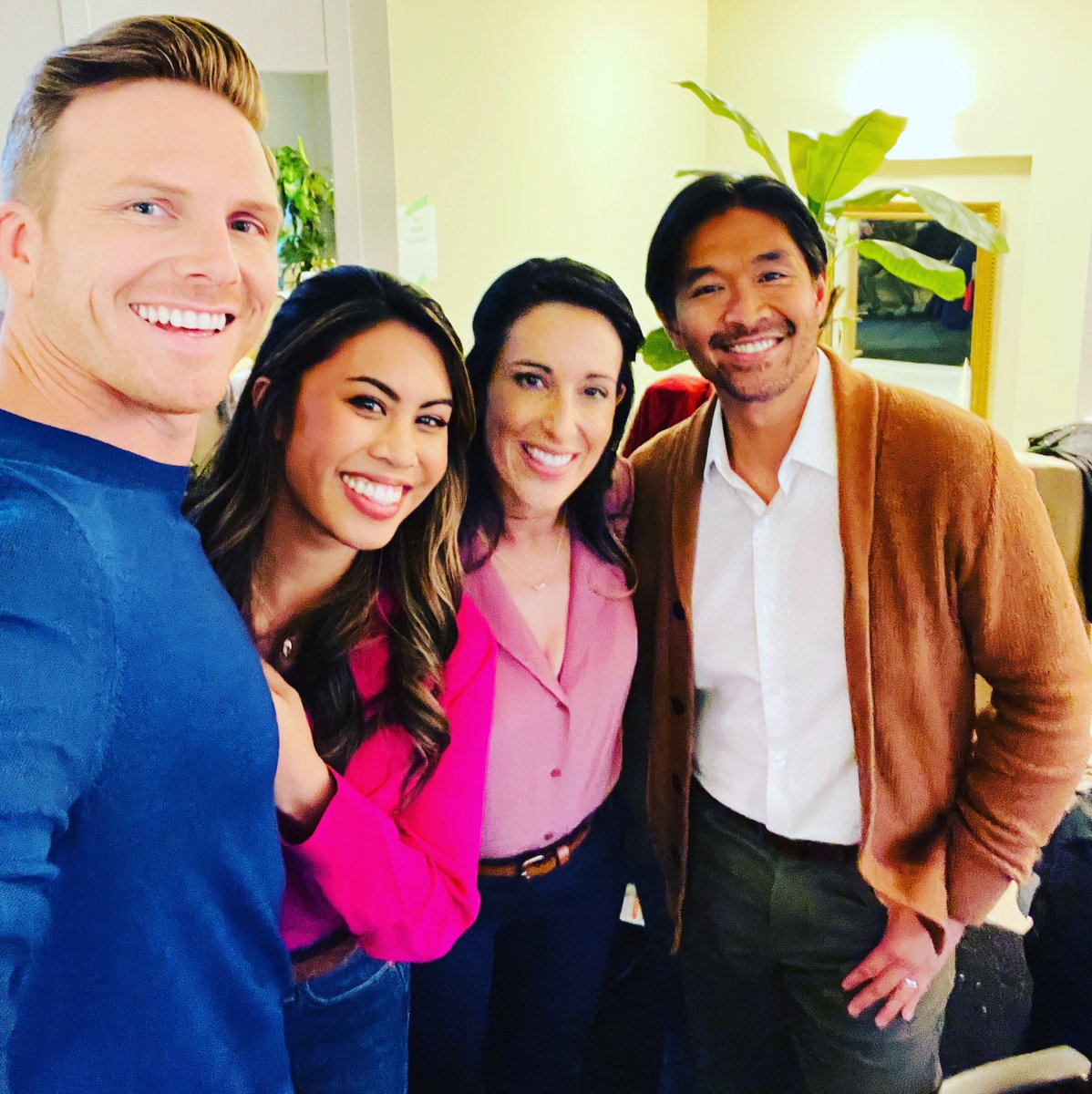 ShayGalor's tweet photo. My new on-set fam… what a good looking bunch! 
#makingmovies #romcom #onset #actorslife https://t.co/9nQRv8mAjr