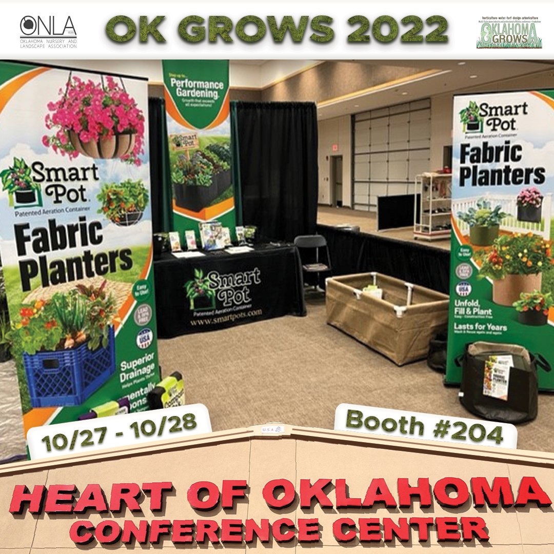 SmartPots's tweet photo. Smart Pot is showcasing today at the Oklahoma Grows Conference & Trade Show hosted by @OKNLA!
Register now at https://t.co/OaBgsBscuU
#smartpot #smartpots #onla #onlaexpo #onla2022 #shawneeok #shawneeheartofoklahomaexpoconferencecenter https://t.co/fZta6ngL5X
