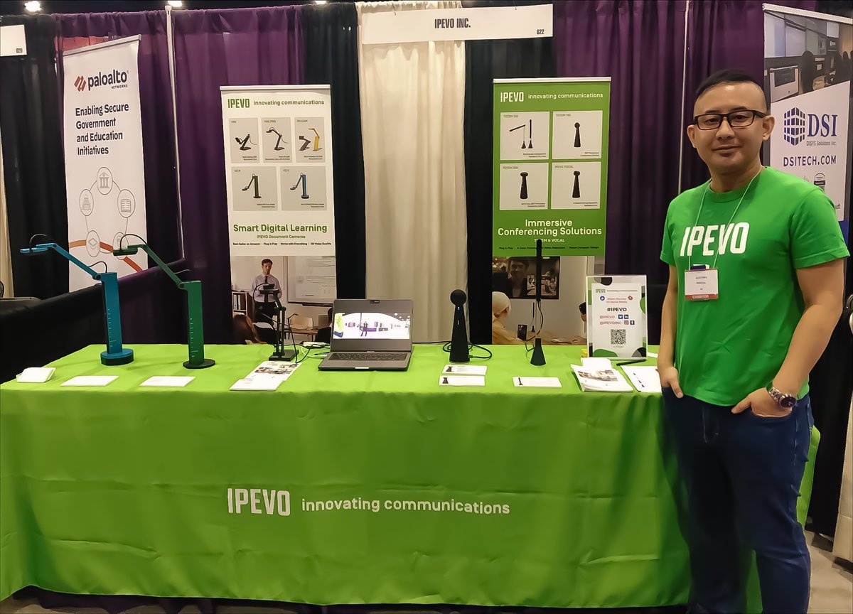 ipevo's tweet photo. We're live at SCEDTECH in Myrtle Beach, SC and EDUCAUSE in Denver, CO! 😎 Come check out our current lineup of doc cams and learn about what's next at IPEVO! 🤙
#ipevo #edutech #doccam #videoconferencing #scedtech #EDUCAUSE https://t.co/i0HiQCVn3X