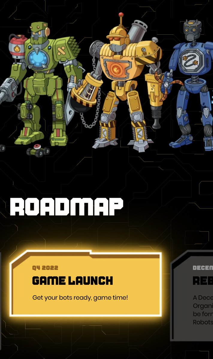 Earn By Gaming | Web3 Gaming & Crypto News (@earnbygaming) on Twitter photo The <a href="/REBEL_BOTS/">Rebel Bots</a> Team is aiming to launch the official game in Q4 like specified in their Roadmap. It seems like we are going to end this year with a great game to play!
Our Bots will be hungry for Xoil 🤖🔥 The <a href="/REBEL_BOTS/">Rebel Bots</a> Team is aiming to launch the official game in Q4 like specified in their Roadmap. It seems like we are going to end this year with a great game to play!
Our Bots will be hungry for Xoil 🤖🔥