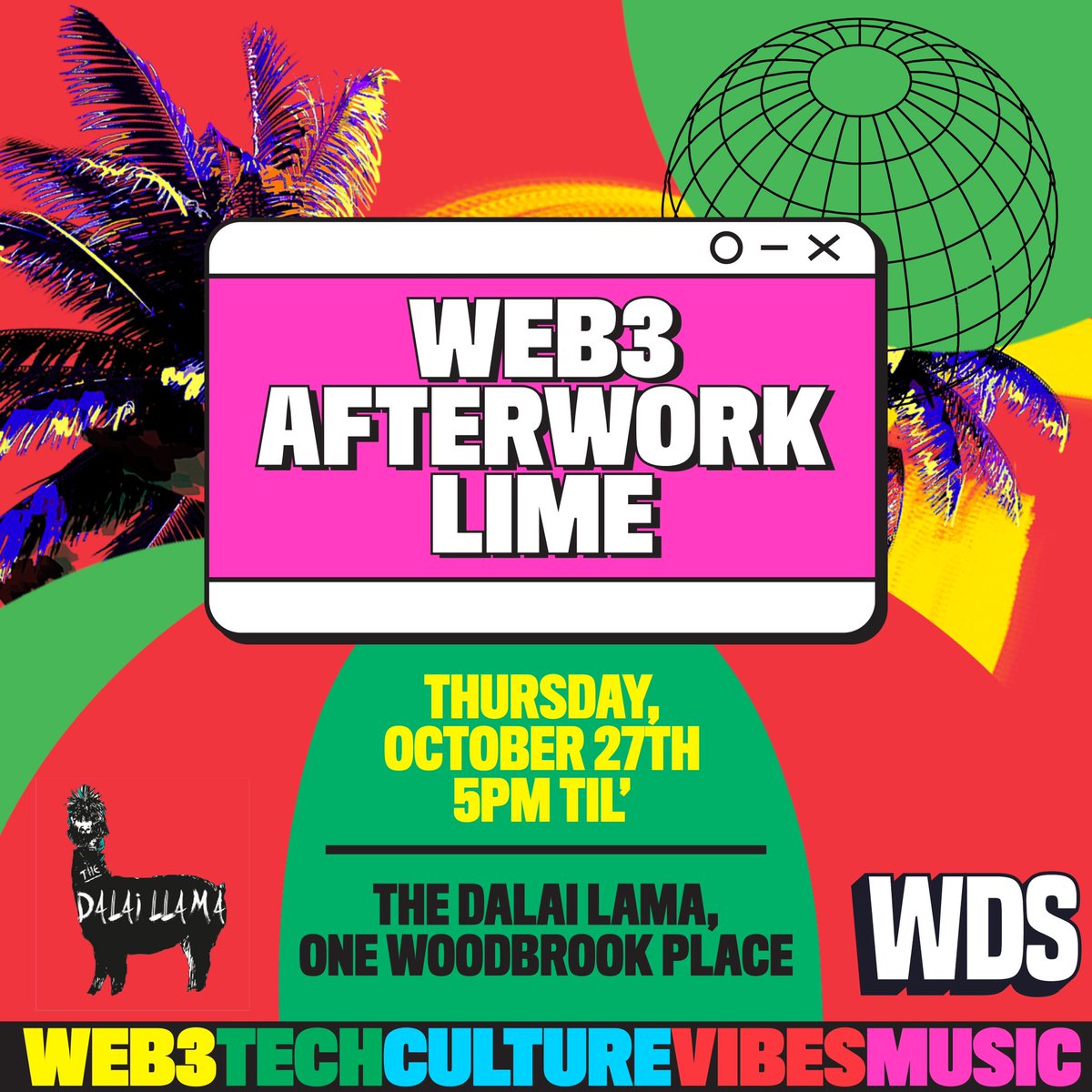 If you’re in Trinidad, there’s a Web3 after-work lime from 5pm at the Dalai Llama bar in One Woodbrook place.

See you there!