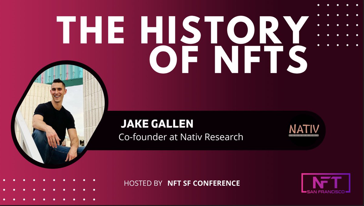 While all of my Historical NFT friends are at @hnftmuseum in Barcelona I'll be at @NFTSFConference presenting 'The History of NFTs' What a fun year it's been. Excited to close out the 2022 speaking circuit down in SF 📜