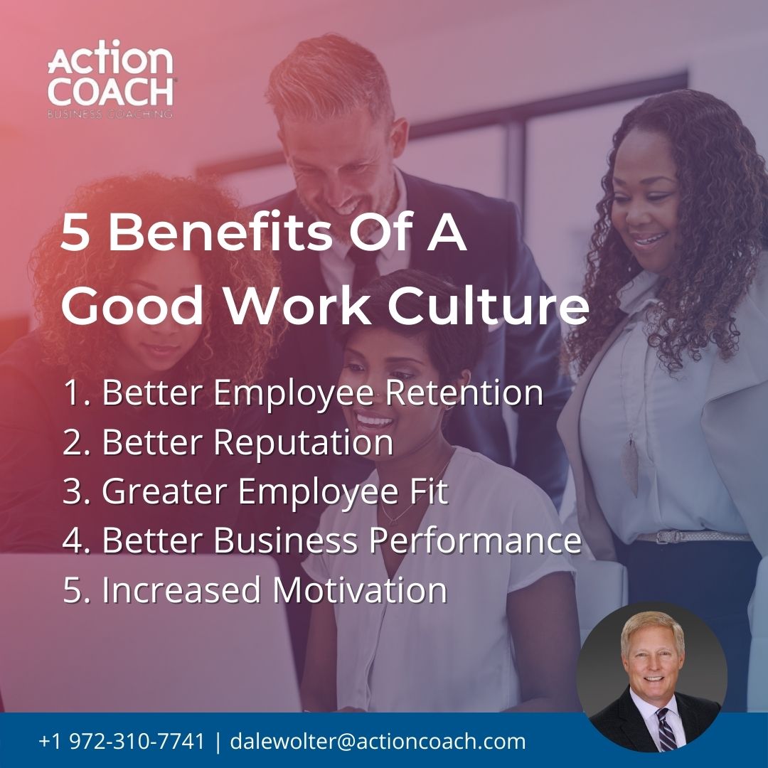 You must have a strong company culture to grow and have a successful business.
Here's how a good work culture helps.

#companyculture #workculture #businesscoaching #businessknowledge #businesstips #businessowners #businessguidance