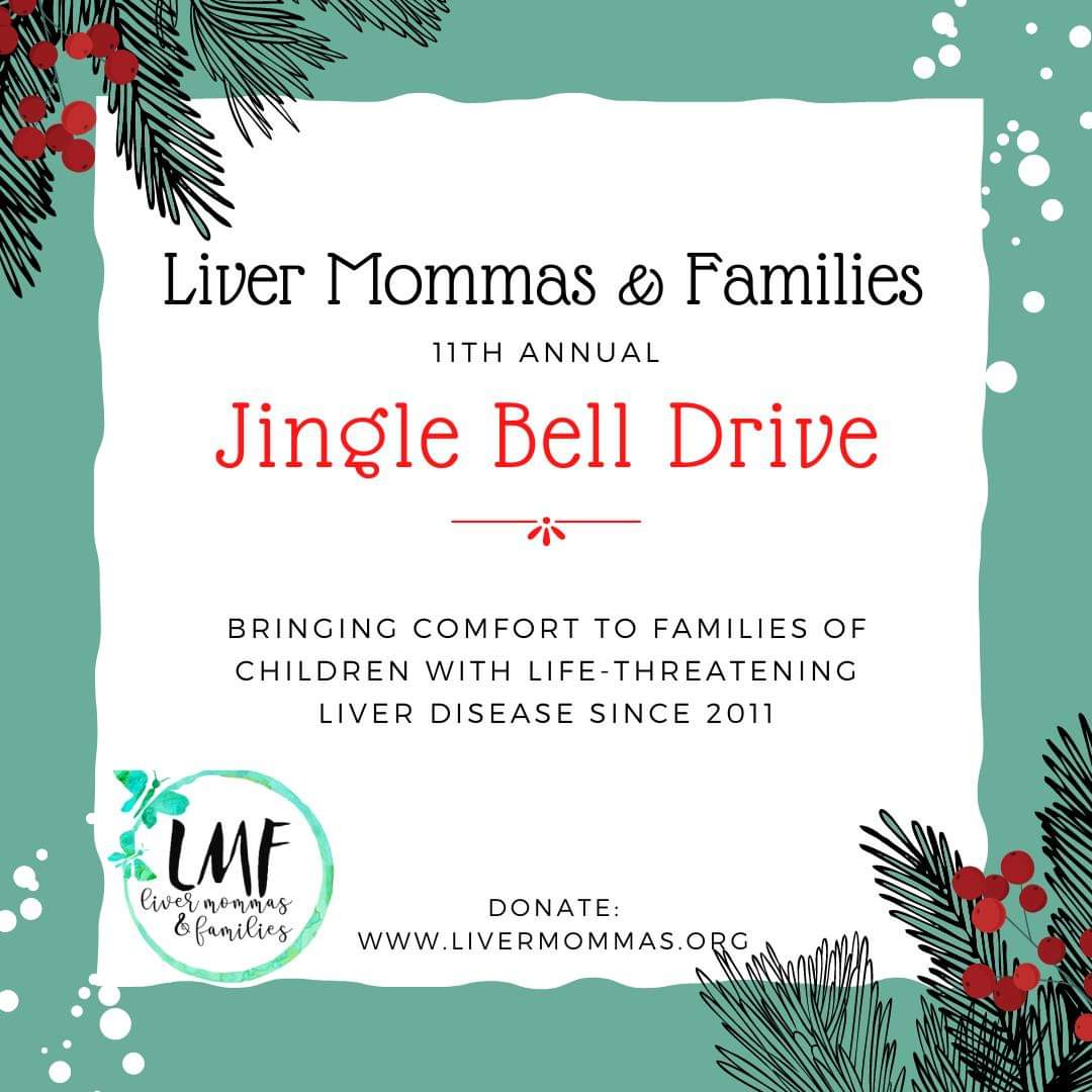 Liver Mommas &amp; Families is kicking off our 11th annual Jingle Bell Drive!

The Jingle Bell Drive supports families in the hospital and helps spread holiday cheer by providing them with gifts, meals, and other needed items 💚

Please consider donating at livermommas.org