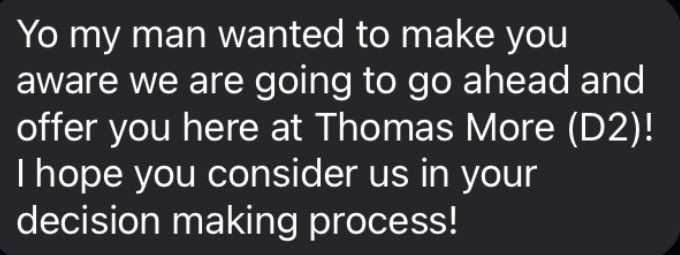 _Sw1ch's tweet image. After a Great Conversation with @CoachHoward__ Blessed to receive an offer from Thomas More @duPontFootball @Manual_Football @ManualAthletics