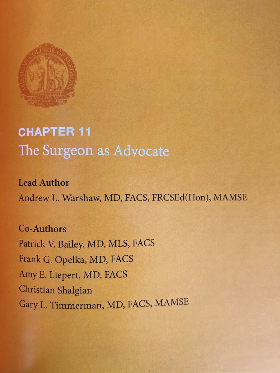 @peter_masiakos <a href="/IEMcElroy/">I E McElroy MD, MPH: @iemcelroymd.bsky.social</a> @lj_punch <a href="/JosephSakran/">Joseph Sakran</a> <a href="/elliotthaut/">Elliott R Haut, MD, PhD, MAMSE</a> @ElinoreJKaufman <a href="/HopkinsMedicine/">Johns Hopkins Medicine</a> <a href="/hopkinssurgery/">Hopkins Surgery</a> <a href="/mcwhmd/">Marion Henry 🟧</a> <a href="/RossFGoldberg/">Ross F Goldberg</a> @ashbhinkMD <a href="/mkotagal/">Meera Kotagal</a> <a href="/tzakrison/">Tanya Zakrison (she/her)</a> <a href="/drchethansathya/">Dr. Chethan Sathya, MD MSCE</a> <a href="/Stewartr84/">Ronald Stewart</a> <a href="/TopKniFe_B/">Bellal Joseph</a> <a href="/JJcolemanMD/">Jamie Coleman, MD FACS</a> <a href="/DrParisButler/">Paris Butler</a> <a href="/APSASurgeons/">APSA Surgeons</a> <a href="/AmCollSurgeons/">American College of Surgeons</a> <a href="/AmerAcadPeds/">American Academy of Pediatrics</a> <a href="/acog/">ACOG</a> <a href="/EmergencyDocs/">Emergency Physicians</a> <a href="/jaydoucet/">Jay Doucet</a> @LeighNeumayer ICYM: the new ACS Gold Book INCLUDES a Chapter on Surgeon Advocacy! Check it Out! <a href="/AmCollSurgeons/">American College of Surgeons</a> <a href="/pturnermd/">Patricia L. Turner, MD, MBA, FACS</a>