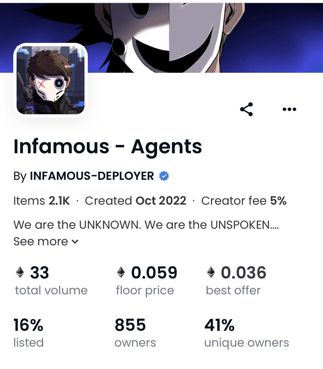 JeffDoncic's tweet photo. Both did a manual reveal, one went smooth one was rough. One has 38% revealed the other has 30% revealed. One had floor price at .6 the other .13. One has 🔥 art the other redesigned and retracted their art. Bullish on infamous art is 🔥#WeAreTheInfamous @Infamous_ltd https://t.co/KZDkyjzIx9