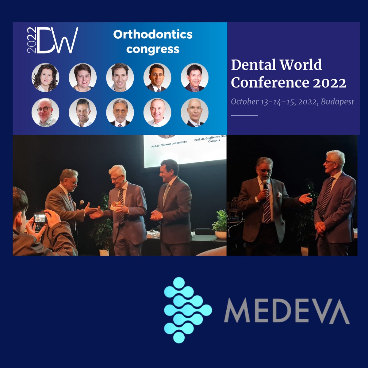 Medeva5's tweet photo. #Medeva was represented by our Co-Founder Dr. Anmol Kalha at the #DentalWorld Conference2022, #OrthodontiaKongresszus (Orthodontic Congress) held in #Budapest, #Hungary with representation from over 40 European nations where he presented an algorithm on prediction patterns https://t.co/6y7zdI8V6A
