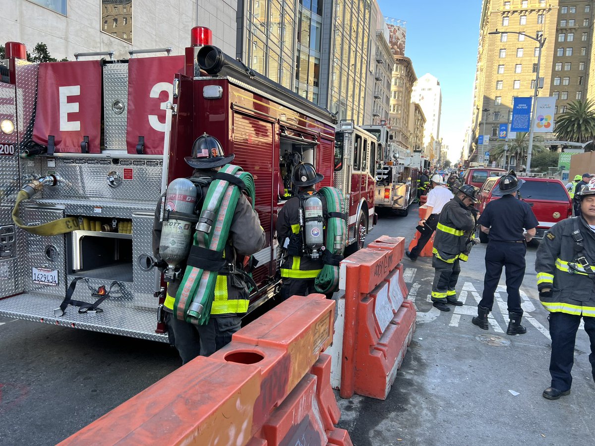 Media, you may hear a MOCK train fire at @SFMTA_Muni right now on the scanner, THIS IS A DRILL THIS IS A DRILL THIS IS A DRILL to practice our capabilities before the Central subway opens. PIO is on-site UNION SQUARE @LondonBreed @SFFFLocal798 @KCBSAMFMTraffic