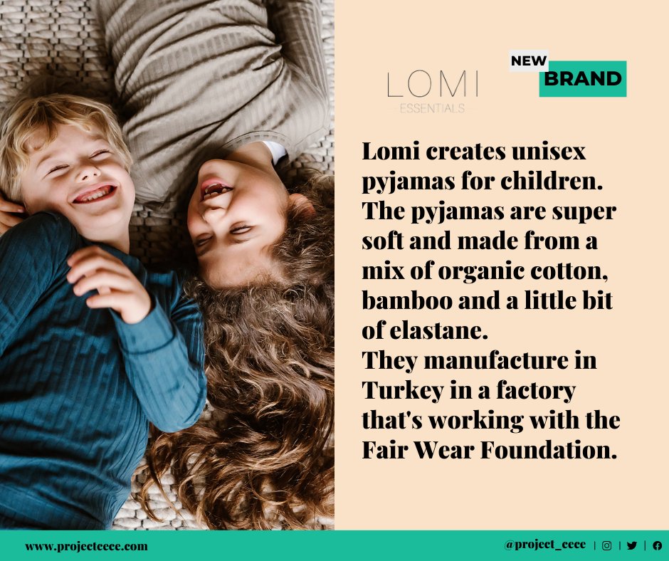 Project_Cece's tweet image. Did you discover Lomi Essentials already? 👀
The newest brand on our platform makes beautiful, earth-toned pyjamas for kids! 

Click here to see more 👉 cece.eco/RcTA4

#sustainablepyjamas #pjs #pyjamatime #kidspyjama