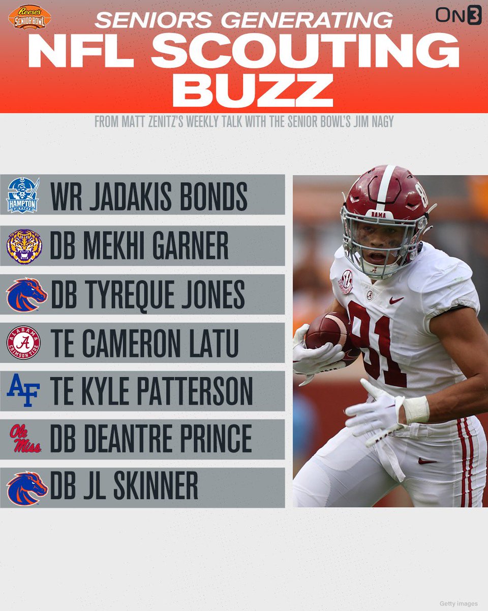 Our weekly talk with @jimnagy_sb, identifying seniors generating buzz with the @seniorbowl staff and in the NFL scouting world. Here are seven seniors generating buzz entering Week 9: on3.com/news/2023-nfl-…