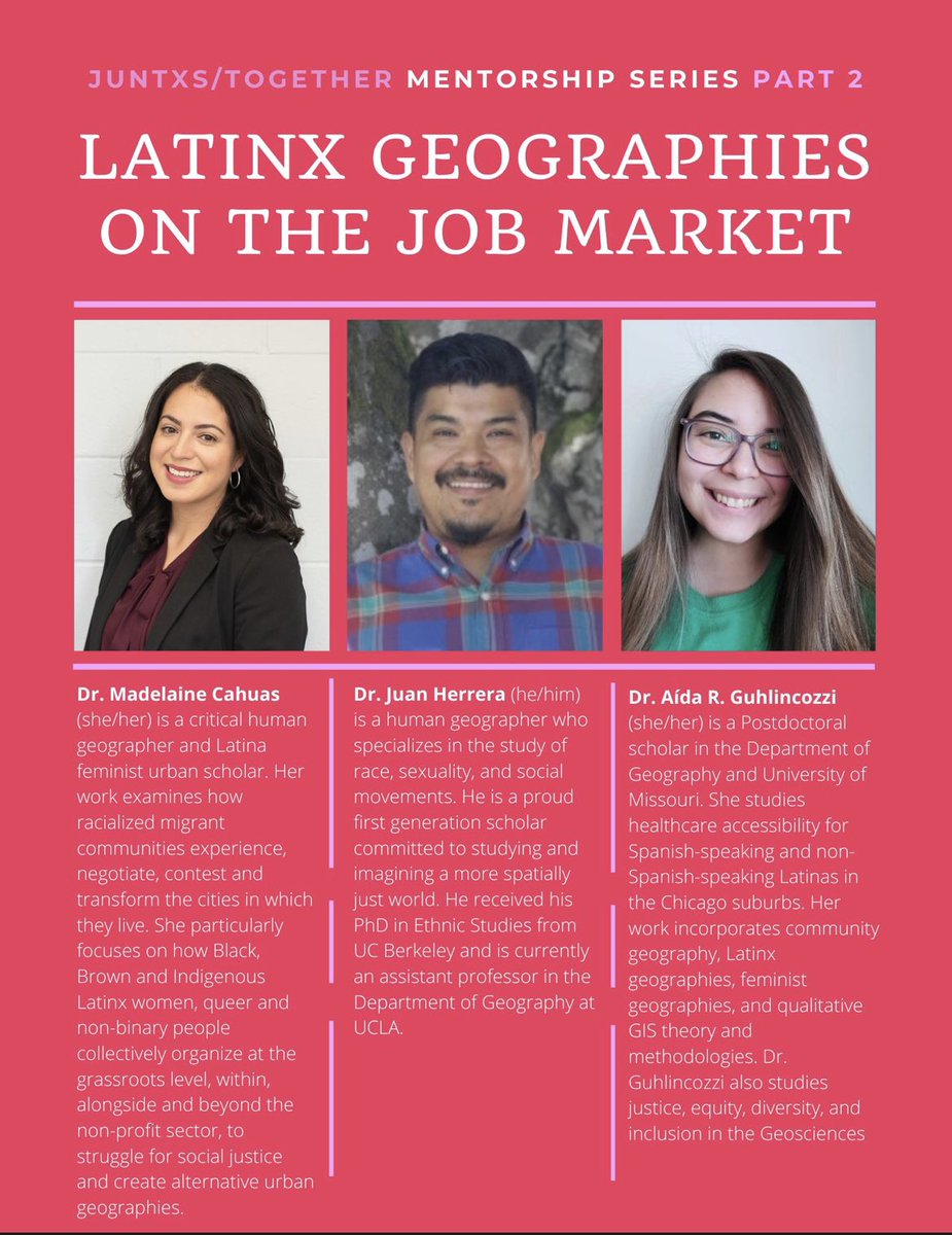 There’s still time to register for our event on the job market tomorrow Oct 28th at 3:30 EDT/12:30 PDT! Big thanks to @madelainecahuas @arguhlin and Juan Herrera who will be sharing their wisdom with us! Register here: bit.ly/lxgjm2