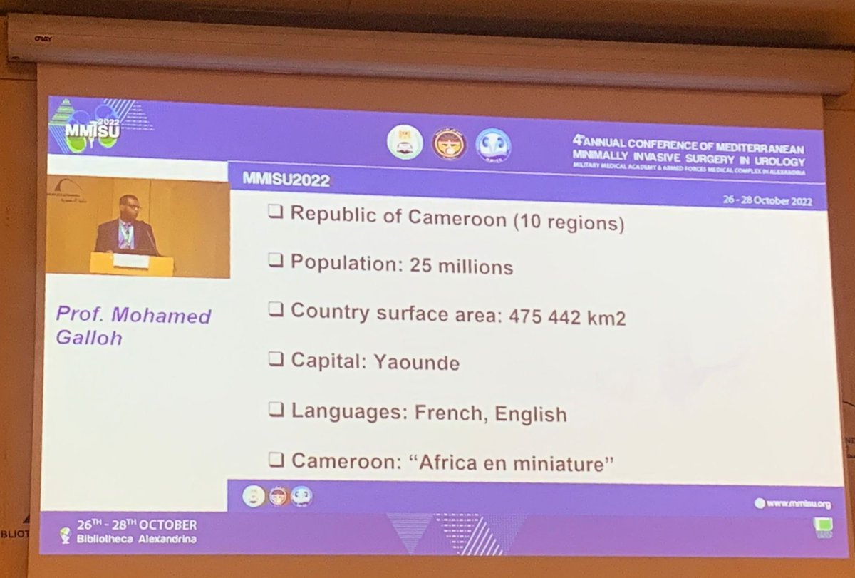 MMISU_meeting's tweet photo. Cameroon 🇨🇲 ‘s endourology in the #PAUSA session of #MMISU22 https://t.co/7VyjpOPhV7