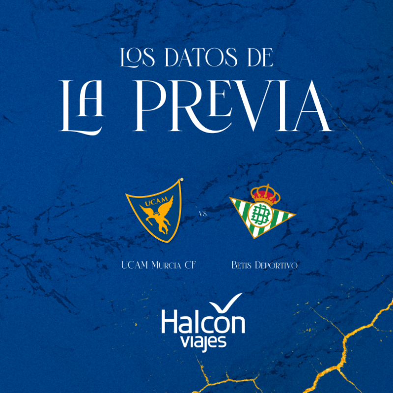 UCAMMurciaCF's tweet photo. 📊 Los #DatosPrevia del #UCAMMurciaBetisDeportivo de la mano de @halconviajes.
