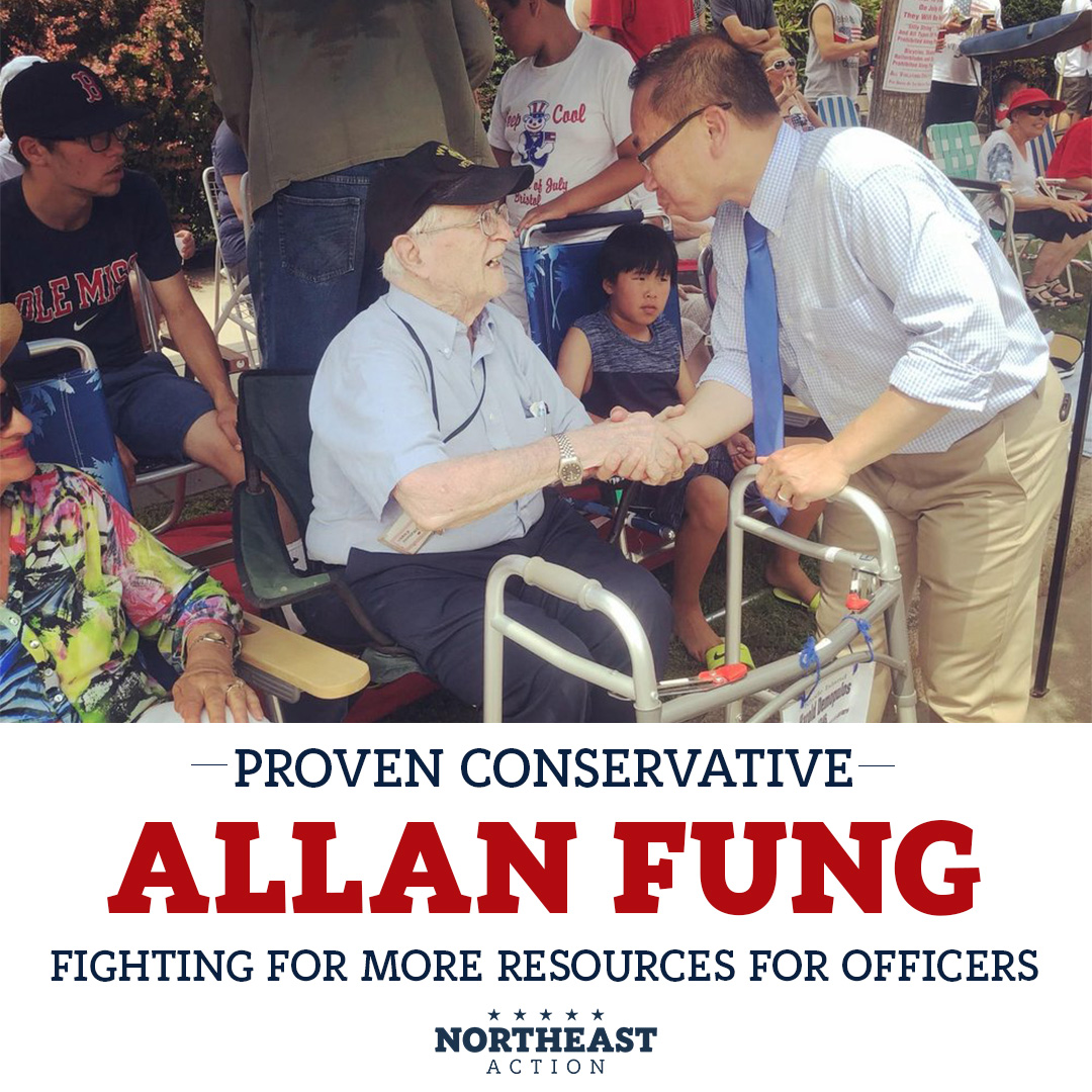 NortheastAction's tweet photo. Allan Fung knows that standing with our law enforcement officers is the way to ensure safety in our streets. In Washington, he will fight to make sure that police have the resources they need to keep our families safe! @AllanFungRI https://t.co/6ZzKK9oISm