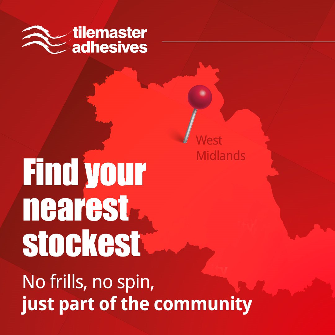 tilemasteradhes's tweet photo. Based in the West Midlands? Find your local stockist on our website.
https://t.co/AycdzLHQDS
#tilemasteradhesives #nospin #nofrills #tilemastercommunity #westmidlands https://t.co/GUYB0h4ese