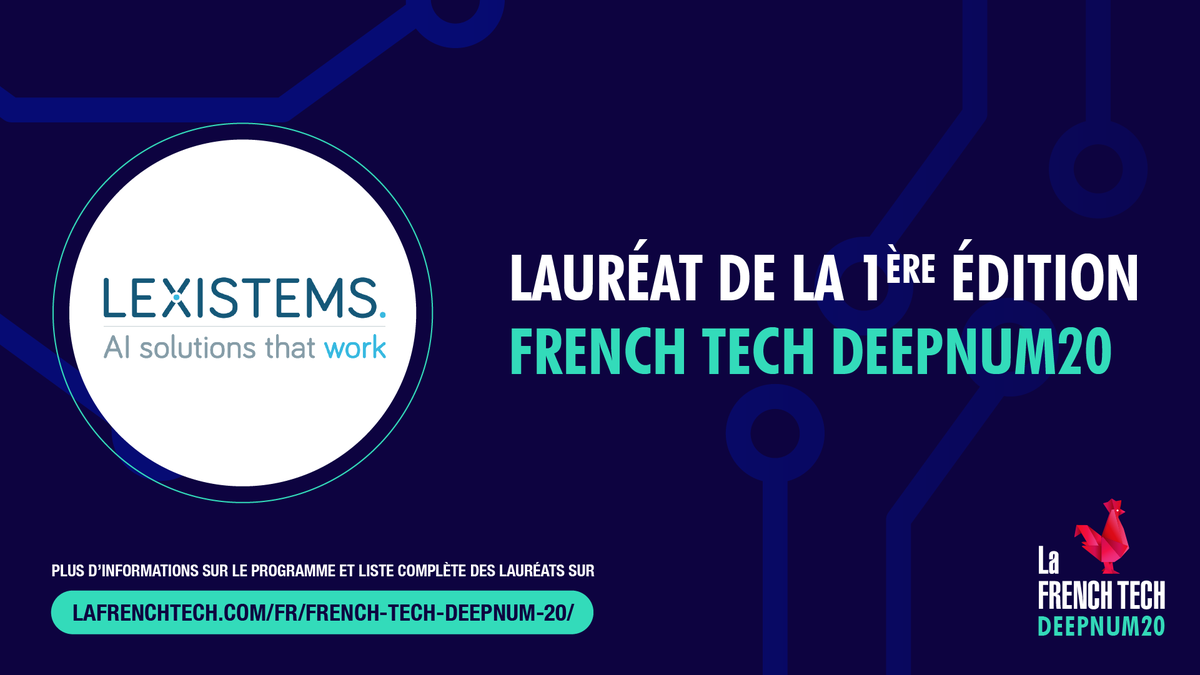 Official: LEXISTEMS is in the French government's #DeepNum20 selection for the #France2030 ambition! We're 22 in all, 6 in AI, 1 in NLP and Voice recognition.

Many thanks to all our people and customers for their support. We wouldn't be here without you. 

The LEXISTEMS Team