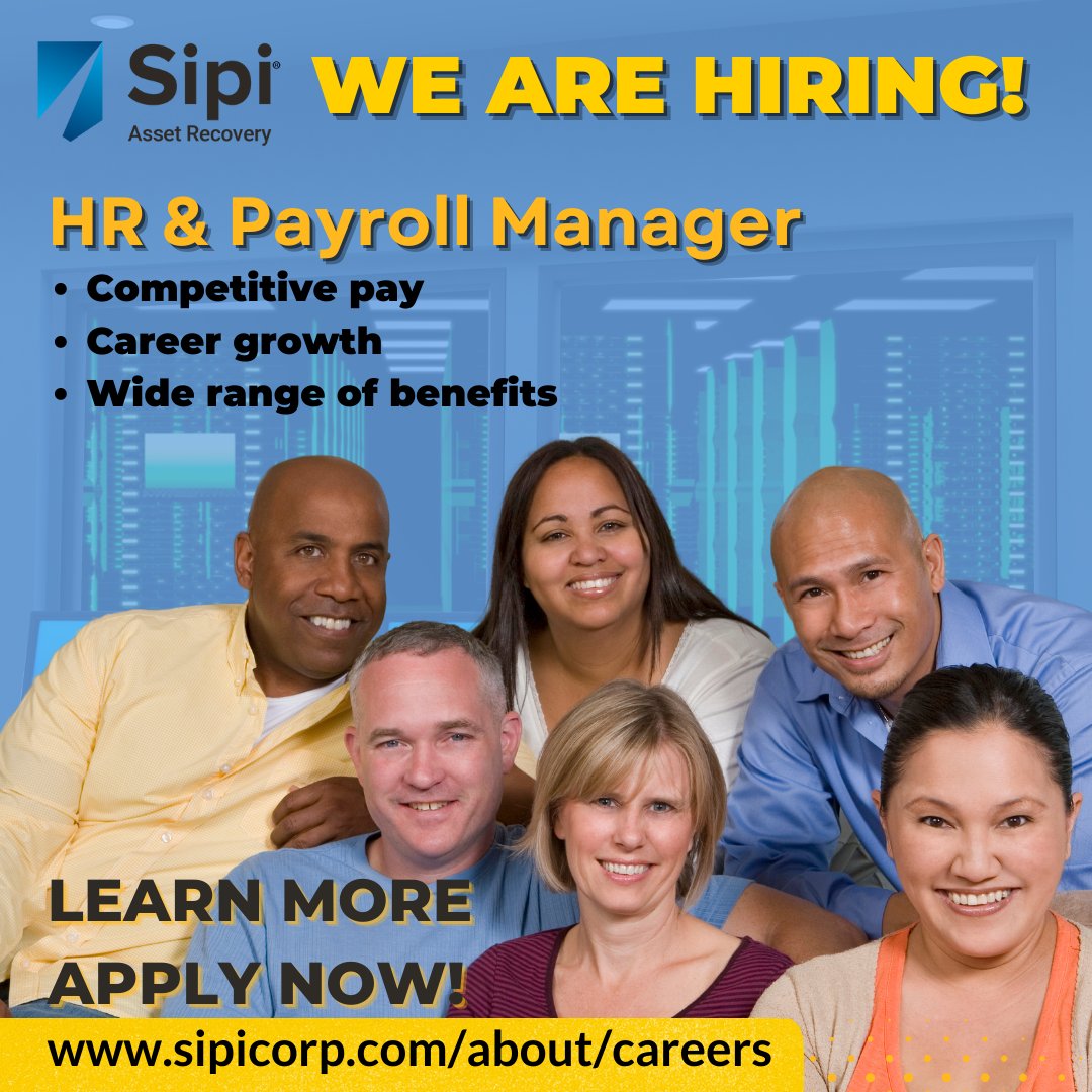 Sipi_AR's tweet photo. Do you have experience in Human Resources and enjoy working in a diverse environment?
Then we have an opportunity for you! Learn more and apply here https://t.co/EjYsibmTmY https://t.co/exybHOvTPu