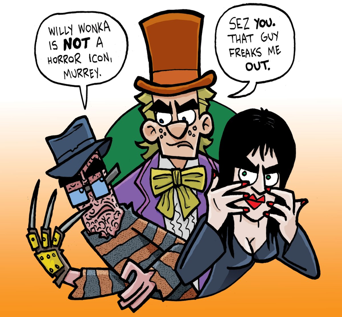 CoreyremarK's tweet photo. The Wonder Weenies Halloween Special is up! What Horror Icon is Your favorite? https://t.co/iGFLCIgBxr #webcomic #webcomics #comics #comicstrip https://t.co/6oKsvDWd1Z