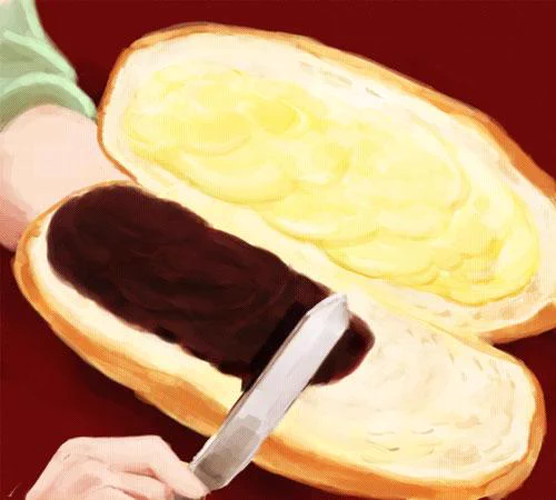 今日のおやつはあんバタだよぉ~ 