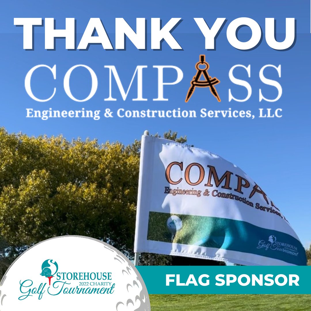 #ThankYou Compass Engineering &amp; Construction Services for being the Flag sponsor at the 2022 Storehouse Charity #GolfTournament. Local businesses like Compass help us feed more families in #NewMexico. #TBT #ThankfulThursday #FightingHunger #FeedingHungryFamilies #NMTrue