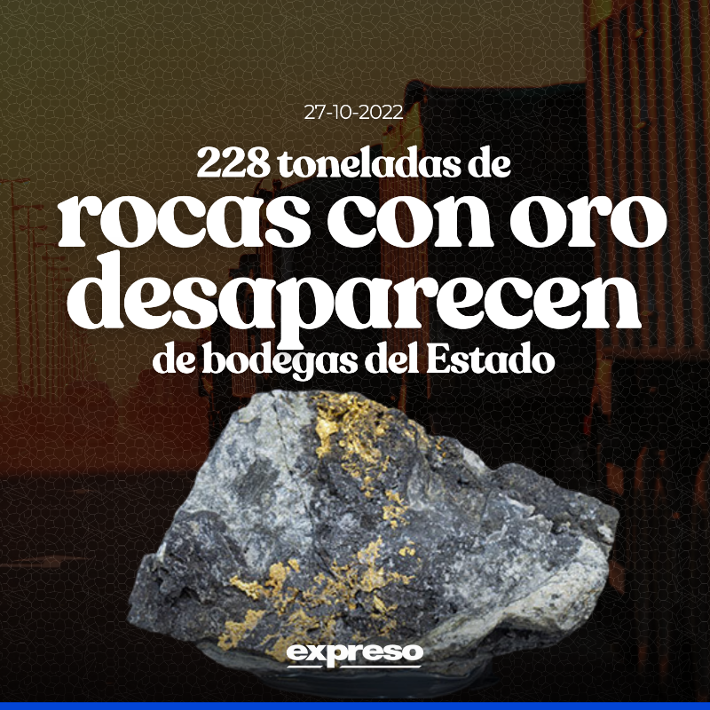 Expresoec's tweet photo. Dos camiones cargados de material mineralizado (roca con oro), 703 onzas de oro, valoradas en $ 1,3 millones, salieron de las bodegas de la Agencia de Regulación y Control de Energía de Ibarra sin custodia militar. 

Te contamos más de este hecho 👇