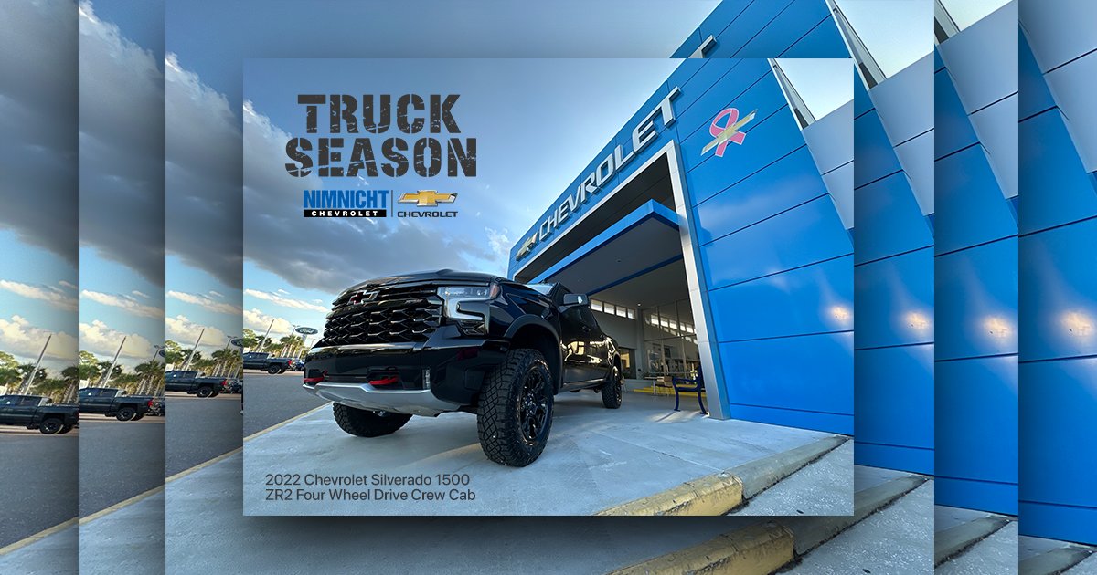 Don't miss the final days of TRUCK SEASON! Check out this '22 Chevy Silverado 1500 ZR2 4x4 &amp; other Silverado's on the lot. #nimnichtjax #silverado #chevy #nimnichtchevrolet bit.ly/NimnichtNew