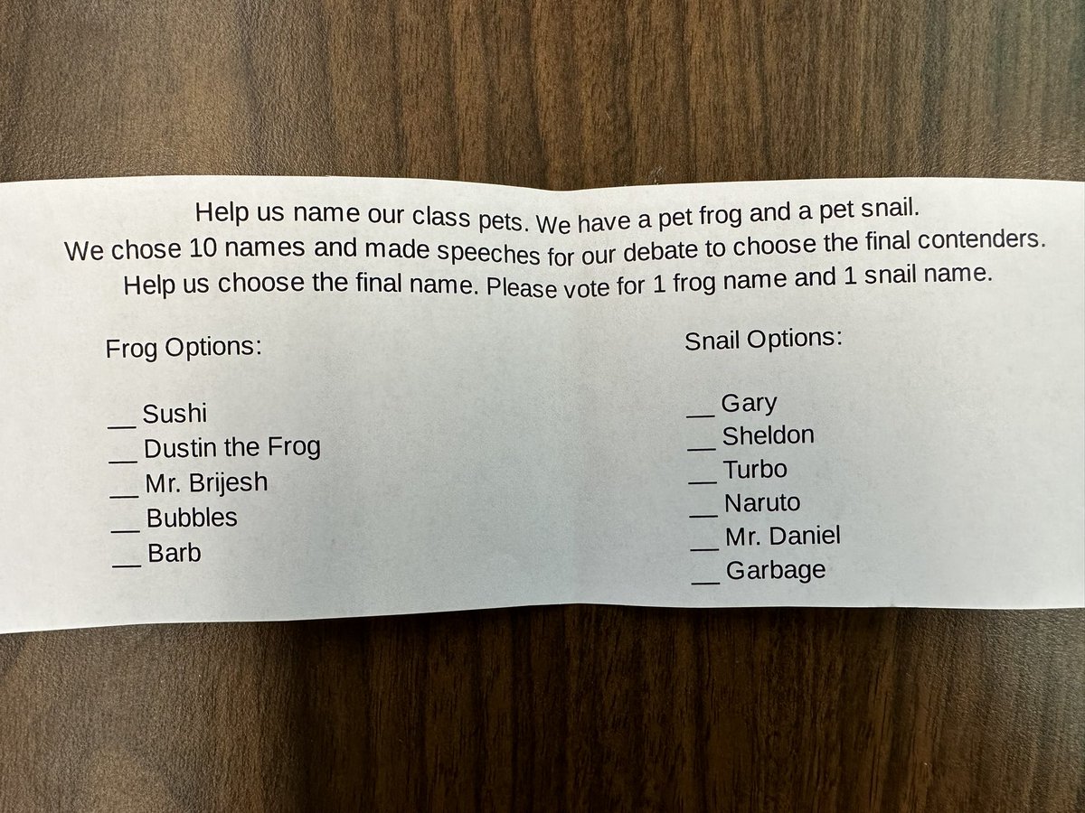 Short but busy day in Life Skills! We have been debating names for our class pets to narrow down our list and started taking votes! If you didn’t get to vote today… stop by the coffee cart tomorrow to cast your vote! #EWLearns