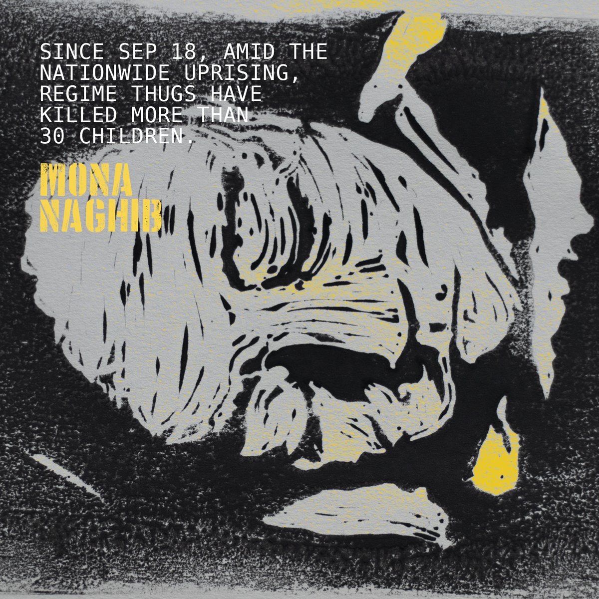 8y/o #MonaNaghib was killed by the Islamic Republic thugs in Sistan and Baluchistan province. Her 10y/o sister, who was carrying her body on her shoulders, said: On the way to school, she suddenly fell! I asked: what's wrong? Mona said:
O' sister! I was shot!
#MahsaAmini