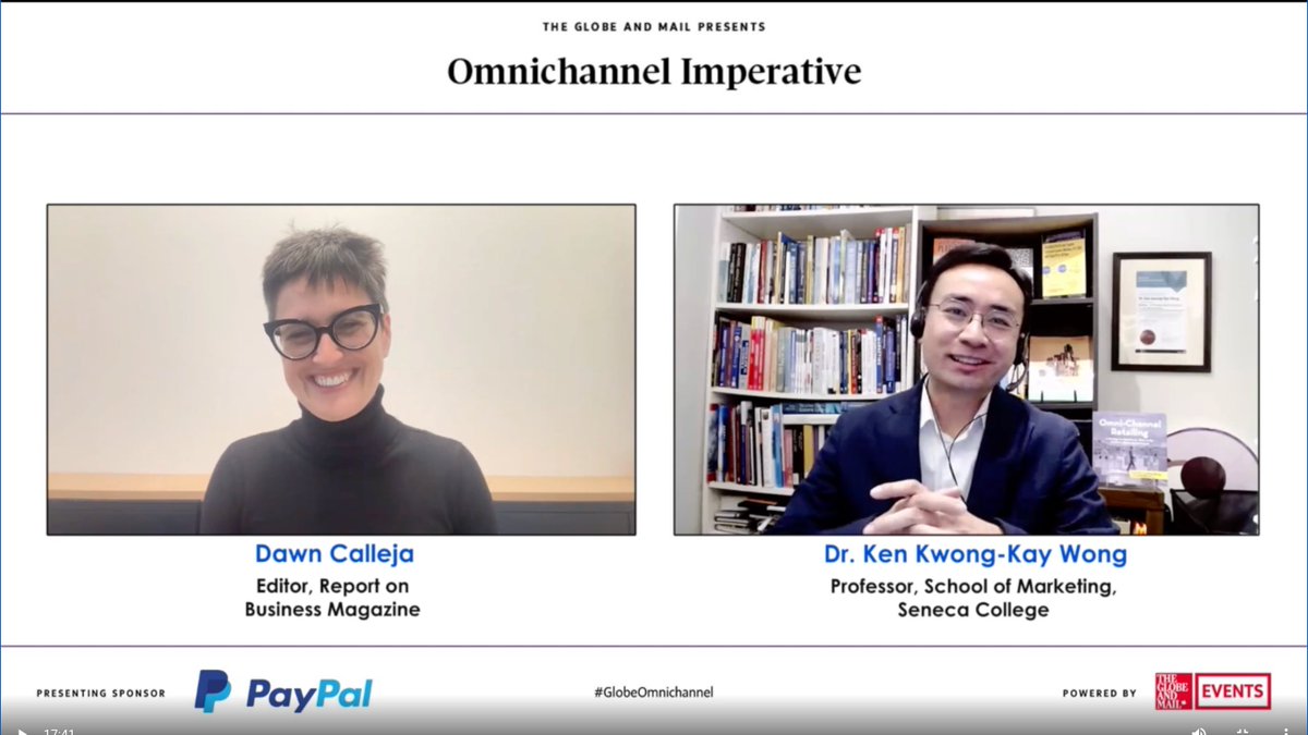 Globe and Mail Events (@theglobeevents) on Twitter photo INTERVIEW | Market Insights ā What do new consumer habits mean for sellers? moderated by <a href="/dawncalleja/">Dawn Calleja</a>, Editor, <a href="/globebusiness/">Report on Business</a>, <a href="/globeandmail/">The Globe and Mail</a>
<a href="/drkenkwong/">Ken K. Wong</a>, Professor, School of Marketing, <a href="/SenecaCollege/">senecacollege</a>
#GlobeOmnichannel INTERVIEW | Market Insights ā What do new consumer habits mean for sellers? moderated by <a href="/dawncalleja/">Dawn Calleja</a>, Editor, <a href="/globebusiness/">Report on Business</a>, <a href="/globeandmail/">The Globe and Mail</a>
<a href="/drkenkwong/">Ken K. Wong</a>, Professor, School of Marketing, <a href="/SenecaCollege/">senecacollege</a>
#GlobeOmnichannel