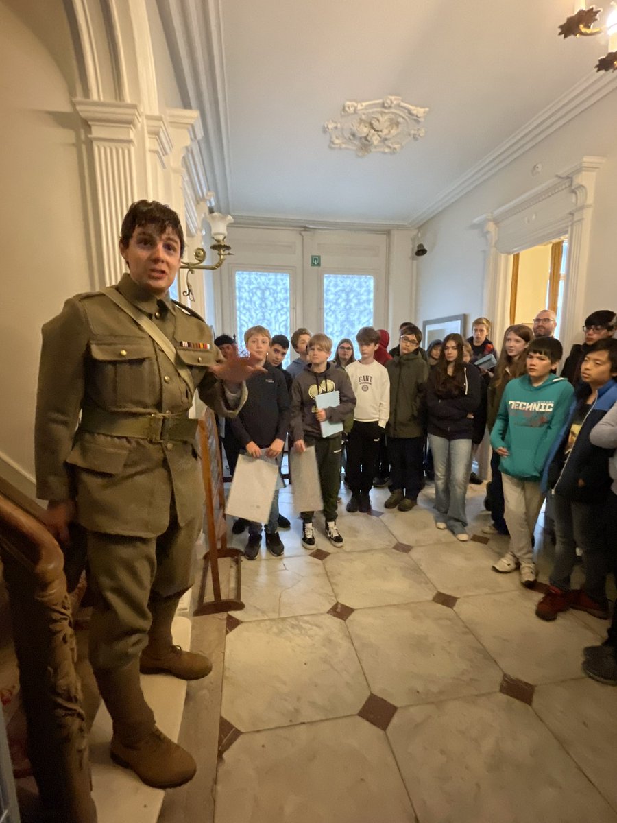 KSCWar's tweet photo. Thanks to the wardens, staff &amp; especially Simon (or should we say Pte Arthur Pettifer) for a really engaging, informative, humorous yet poignant tour of @TalbotHousTubby today. We really enjoyed our visit. It was wonderful &amp; fitting end to our tour. @kingschester @HoltsTours https://t.co/VLaPVIWfKE
