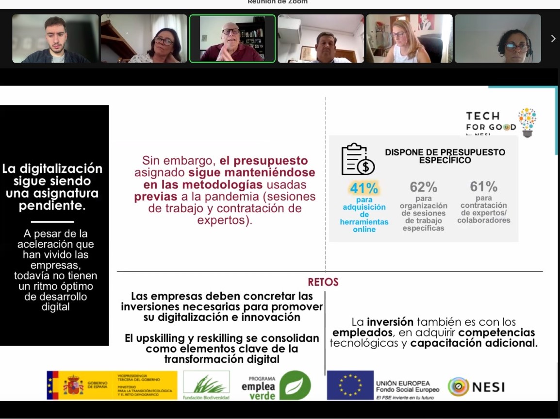 nesiforum's tweet photo. Arrancamos el Ciclo de #Talent #Webinars de #Tech4GoodbyNESI para fomentar el talento innovador, mejorar las capacidades y habilidades profesionales de los participantes en el proyecto🙌 Y comenzamos trabajando sobre "Quien soy yo: Mi Marca Personal y RRSS" #Empleaverde https://t.co/7bWLLV527e