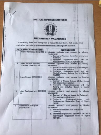fmckeffi's tweet photo. NOTICE
 We are currently accepting applications for 2022/2023 internship placement.

Interested applicants can also  visiting https://t.co/edST4woeVt

The application which has been published on Daily Trust and Punch Newspapers on 0ctober 11th, 2022, is  closing on 22/11/2022 https://t.co/8qGhNz8S6X