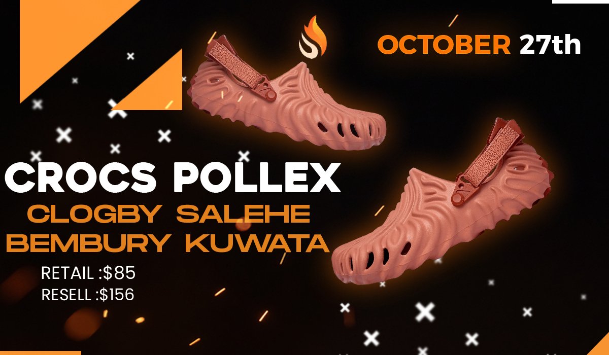 🔥Look for the "Crocs Pollex Clog by Salehe Bembury Kuwata" to be released on October 27th.🔥🔥

Unable to cop such hyped pairs?🚀
We can help you out with our amazing proxies.😊

Subscribe <a href="/lbfcook/">LBF COOK™</a> !
RT♻️ for more such information.