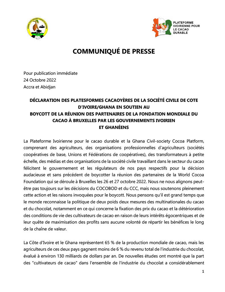 EquitableFrance's tweet photo. 2. Les multinationales : derrière leurs programmes de durabilité, elles contournent les régulations visant à ↗️ les revenus des producteurs
#soutenonslesproducteurs
#ouiauprixjuste #deforestationimportee #cacaodurable #deforestation #sustainablecocoa #WCFPM https://t.co/fzNPB5WQGI