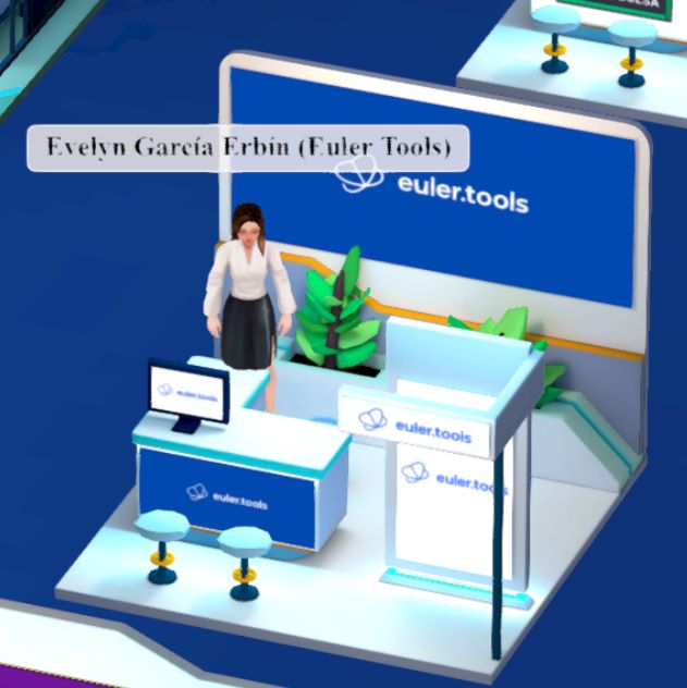 EvelynErbin's tweet image. En el stand de @EulerTools en el metaverso, donde estamos como colaboradores de @iebschool en el &quot;Web Summit: Blockchain, metaverso y NFT&quot;.

Que cool es poder participar en eventos por todo el mundo a través del metaverso 🙌🏾😃
#blockchain #EulerTools