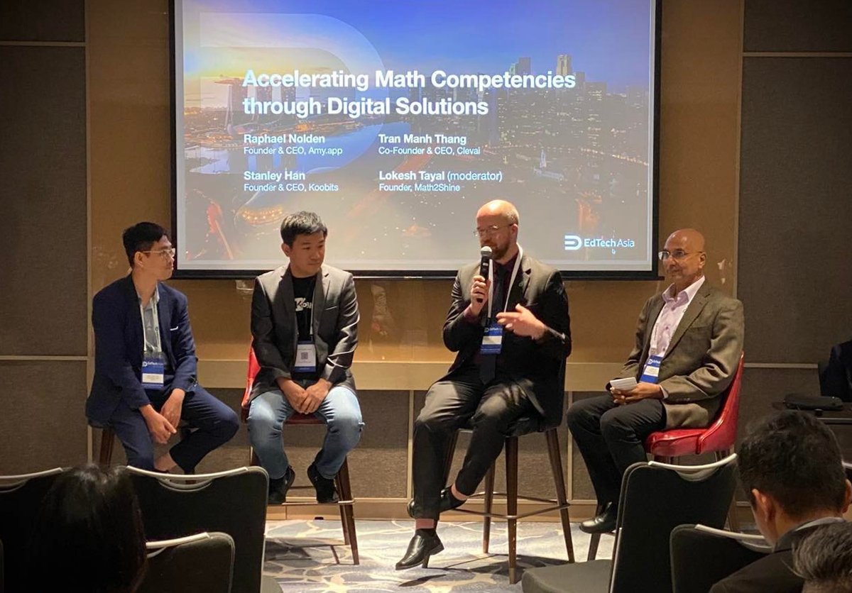 mytutoramy's tweet image. Proud to be a speaker this week at @EdTechAsia in Singapore as we discuss on Designing the Future - AI &amp;amp; Ethics in Education, and Accelerating Math Competencies through Digital Solutions. It never ceases to amaze us how innovation has made life truly exciting!