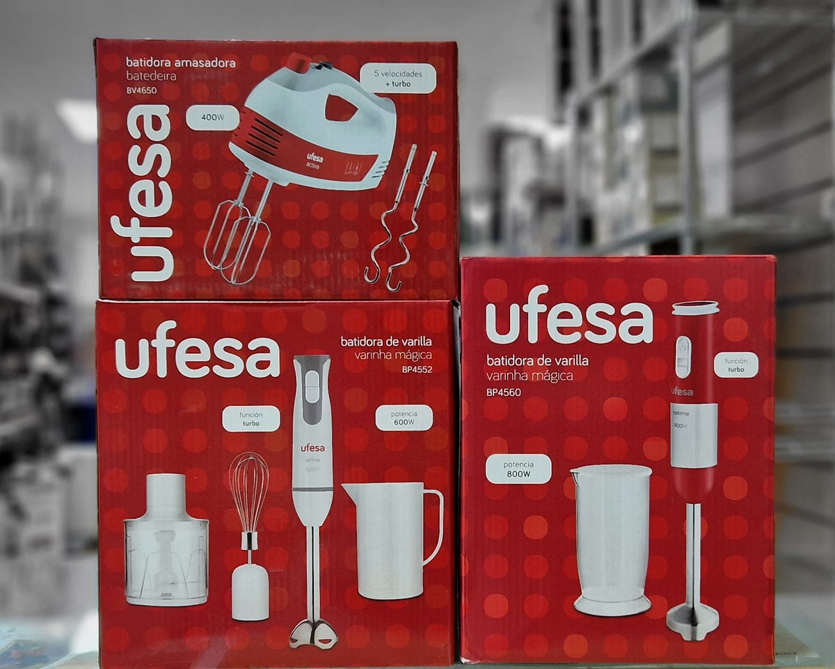 elecramiroyecla's tweet photo. Ven y pregunta por nuestras nuevas batidoras y amasadora de Ufesa.
________________________________
#ufesa #yecla #electrodomésticosramiro #comerciolocal https://t.co/PkeQXbXtEr