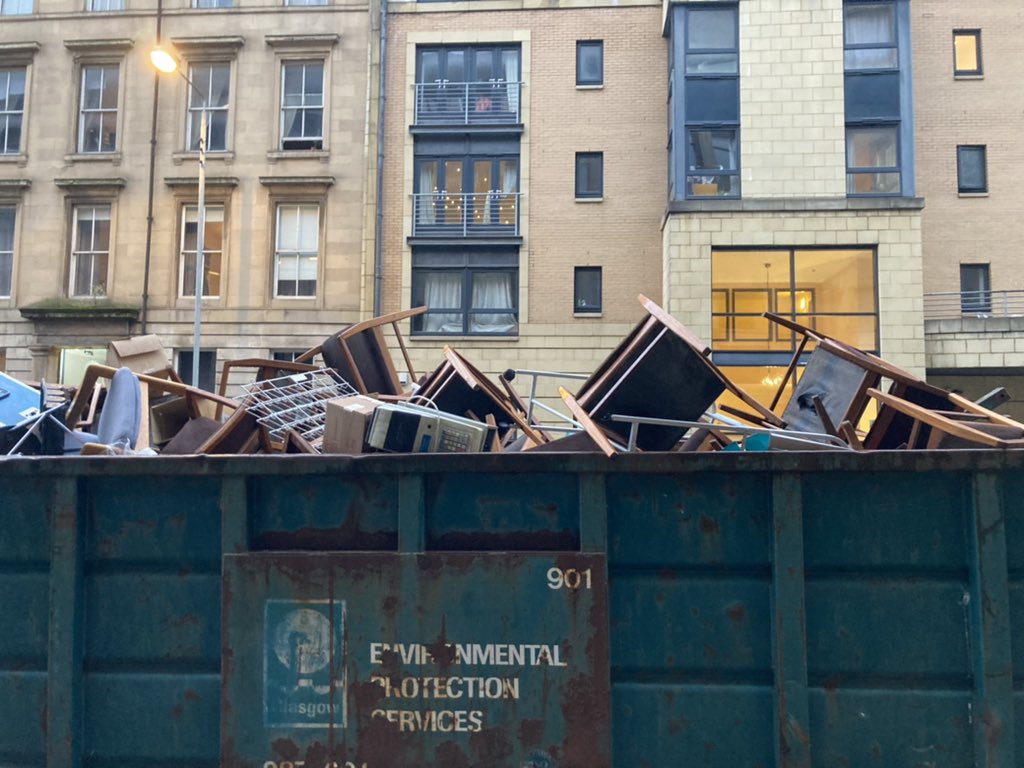 If anyone wants a chair it looks like the Mitchell Library are chucking some perfectly serviceable ones - <a href="/GlasgowLib/">Glasgow Libraries</a> could these not have been passed to a community group for refurb/repair?