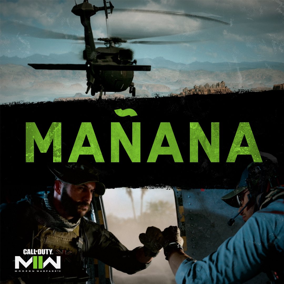 Preparaos porque #MWII llega MAÑANA. 

Se acerca el momento de unirse al combate.