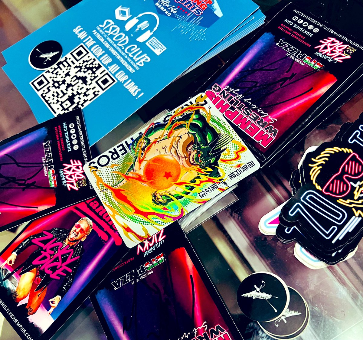 RynoJB's tweet photo. We are giving away #FREE gift packages on @Twitch including rare #DragonBall cards 🐉 + exclusive @Mem_Wrestling autographed @ZickyDice cards w/ stickers 🎲 + autographed #RynoJB content 🦏 &amp; @ArtemisiaWAG stickers 🔥! Join us at https://t.co/l6fNI1CvXu for more fun w/ #WWE2K22. https://t.co/ZdWZlX7Yfn