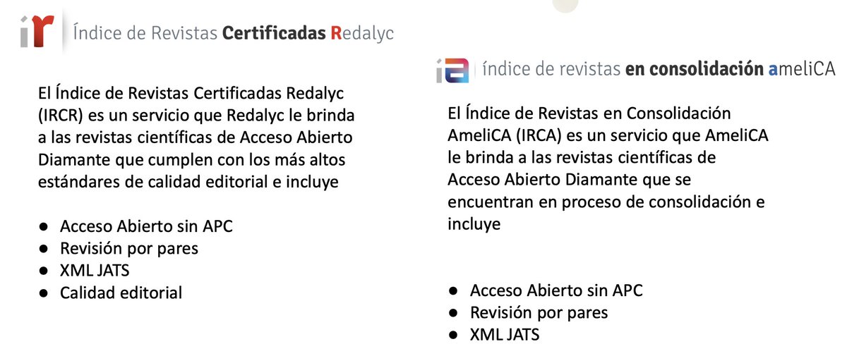 ariannabec's tweet photo. Capacity building and quality raise for #DiamondOA journals mean in @redalyc -> an iterative process of feedback and interaction with journals until the certification is accomplished. It's amazing to see the strength and quality in #NonAPC journals. https://t.co/TZmxmnwppM