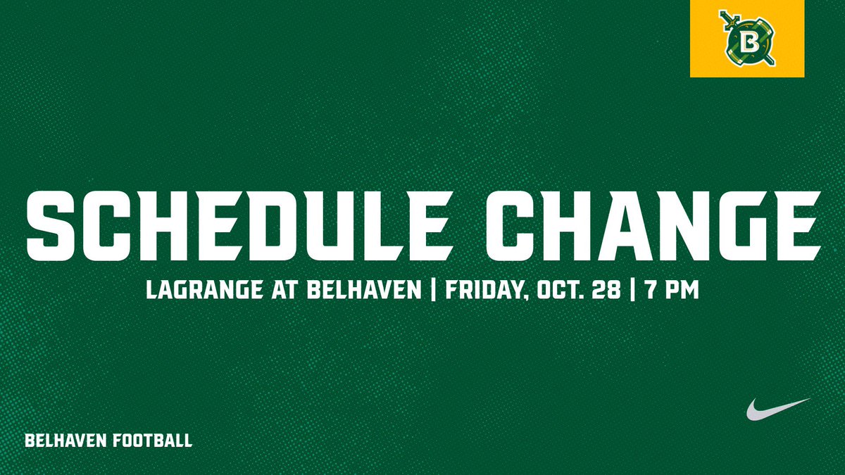 𝙎𝙘𝙝𝙚𝙙𝙪𝙡𝙚 𝘾𝙝𝙖𝙣𝙜𝙚🚨 Due to severe weather expected in the Jackson area early Saturday our game against LaGrange has been moved to Friday night in The Bowl Kickoff in Jackson set for 7 PM #GoBlazers #d3fb