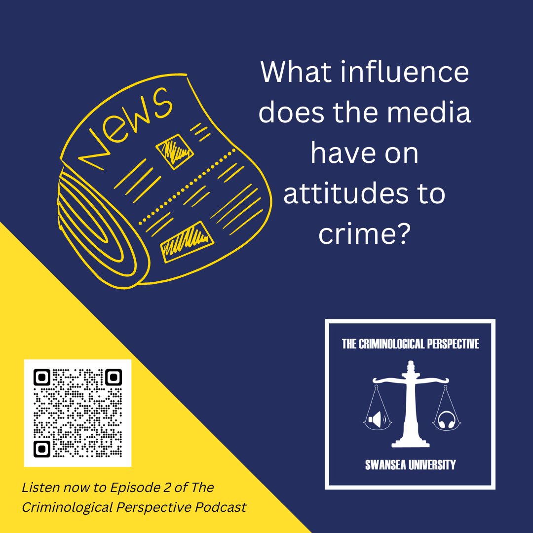 CrimPerspective's tweet photo. What influence does the media have on attitudes to crime? Listen to Harry &amp; Beth discuss this issue in Episode 2 of The Criminological Perspective - out now !

#truecrime #criminology #truecrimepodcast 

https://t.co/SPuJp1x2c4 https://t.co/BdIukjfJLp
