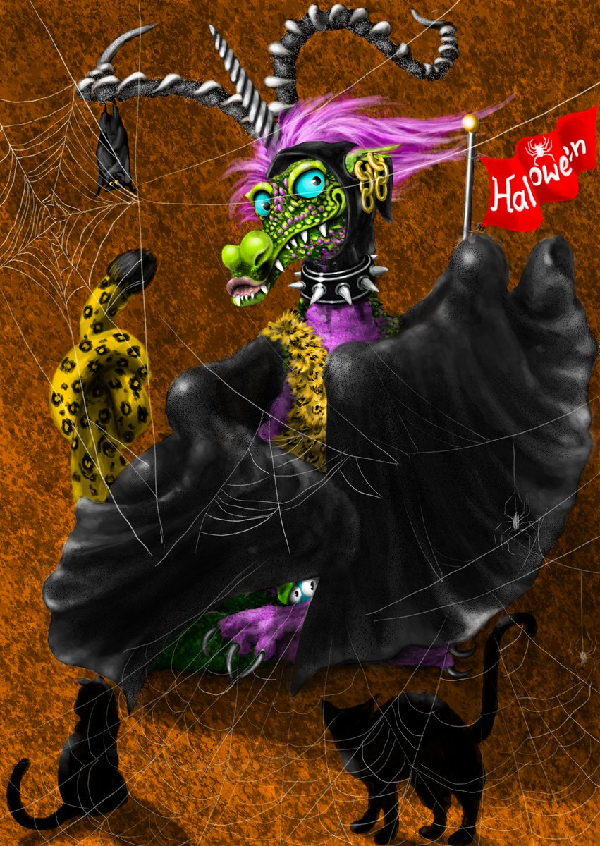 Hey dragonlovers, halloween is in 4 days. The magmadragons want to freak out a bit. Every day until halloween we will show a spider web creation. The story of the magmadragons will be released on 11/1. continued

#NFTCommunity #NFTs #SolanaCommunity #nftartwork