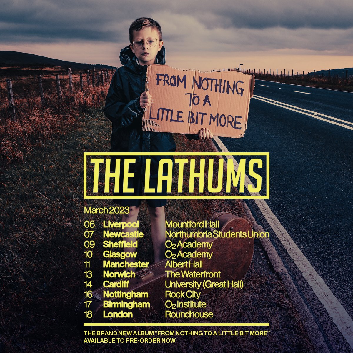 JUST ANNOUNCED: @TheLathums are releasing their second album, From Nothing To A Little Bit More, on the 23rd of February + are taking to our stage on the 11th of March! On sale Thursday 3rd Nov at 9am: tinyurl.com/y4kbhsa2 Sign up to the newsletter: tinyurl.com/mvxpekej